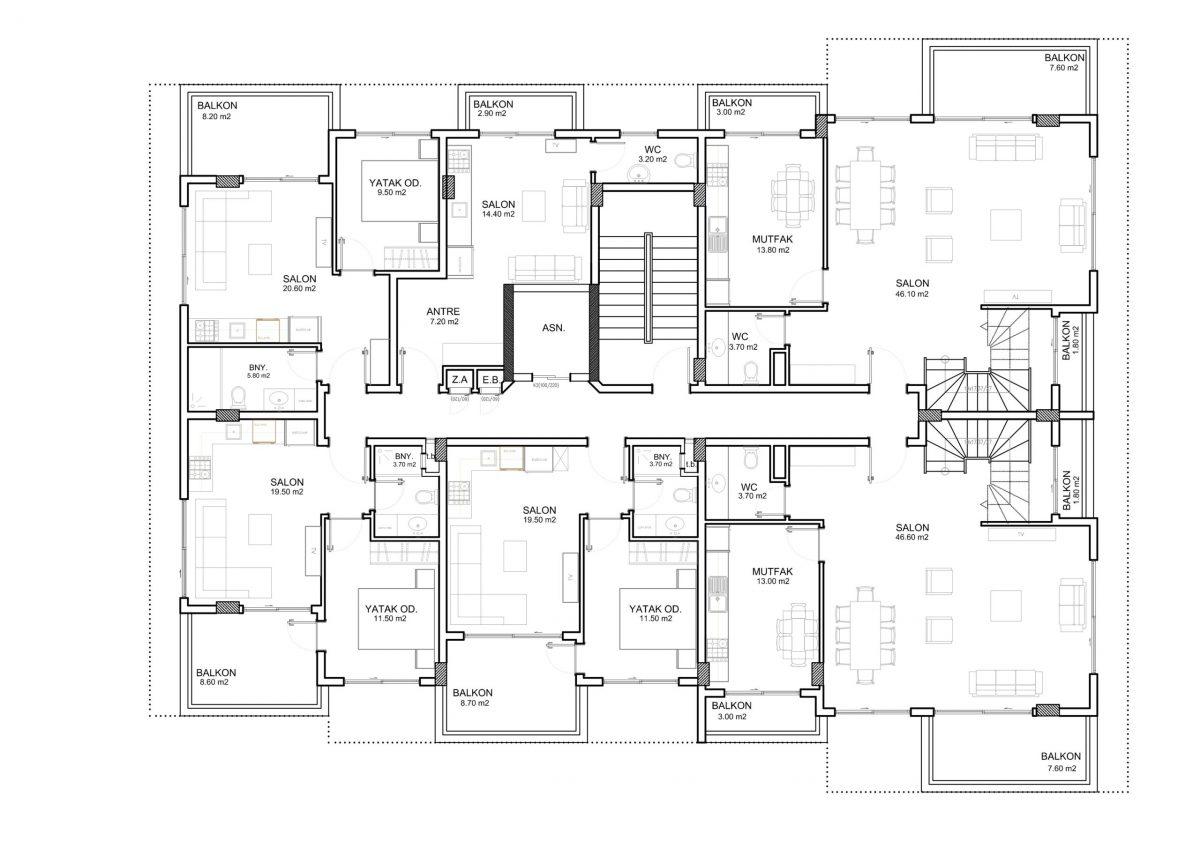 Apartments and penthouses in a new residential complex in Kargicak - Umbrella Group - Photo 33