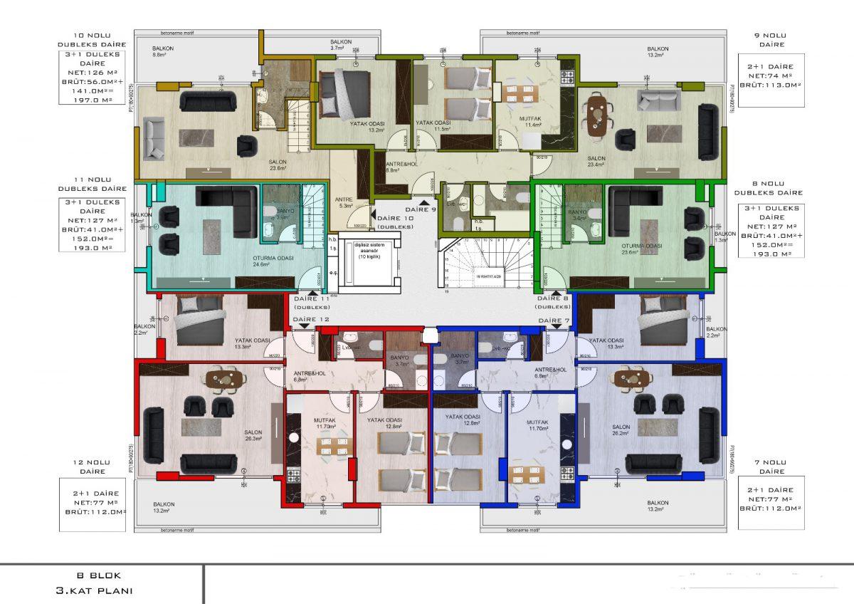 Apartments with a separate kitchen in a new residential complex in Oba - Umbrella Group - Photo 19