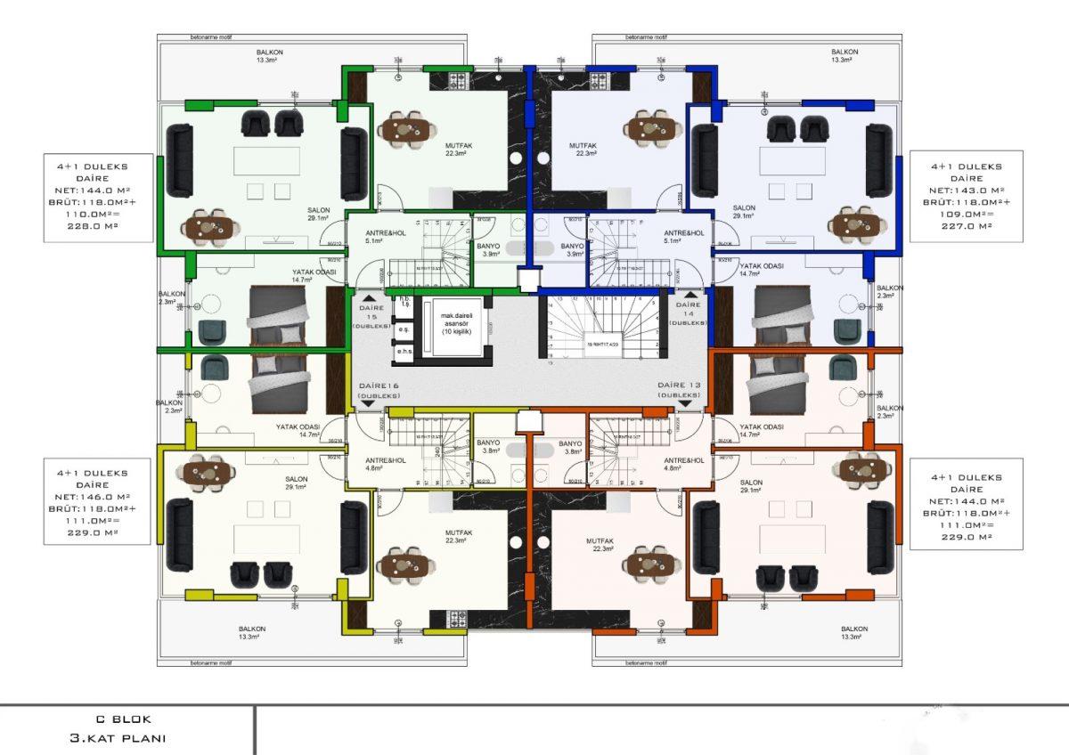 Apartments with a separate kitchen in a new residential complex in Oba - Umbrella Group - Photo 21