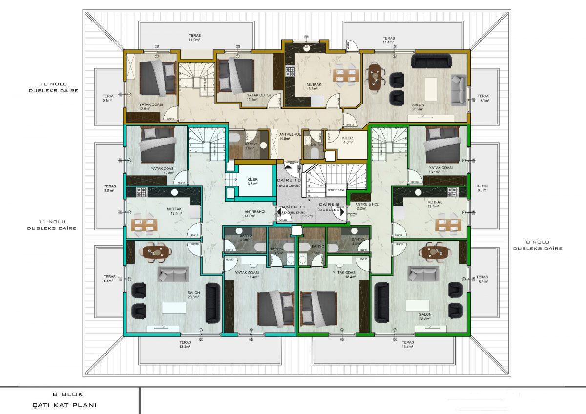 Apartments with a separate kitchen in a new residential complex in Oba - Umbrella Group - Photo 22