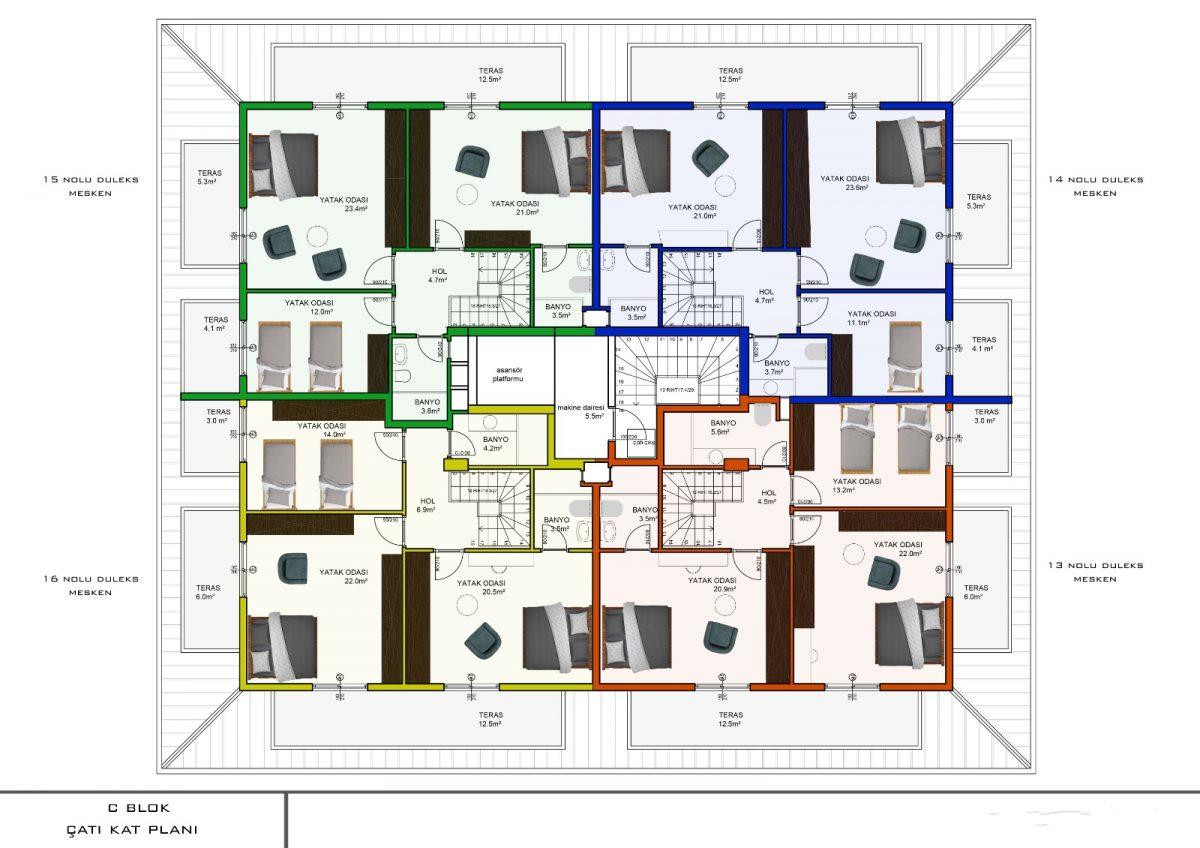 Apartments with a separate kitchen in a new residential complex in Oba - Umbrella Group - Photo 23