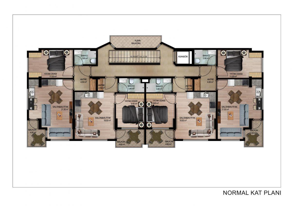 An investment-attractive project in the center of Alanya, just 400 meters from the sea - Umbrella Group - Photo 7