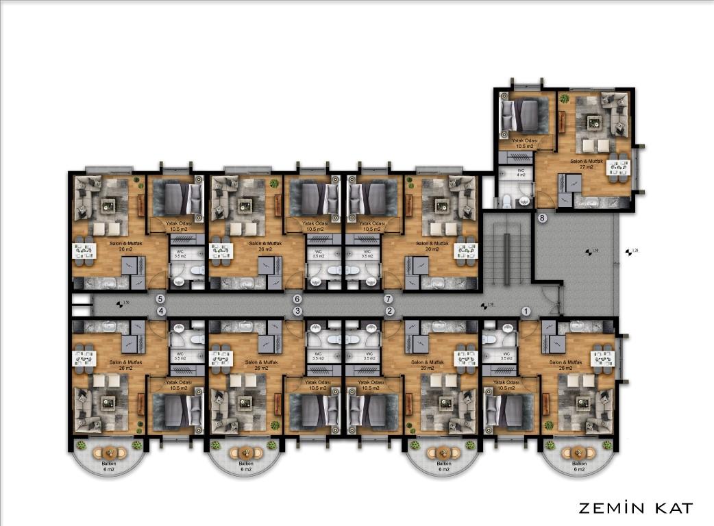 New project in 400 meters from the sandy beach of Incekum - Umbrella Group - Photo 21