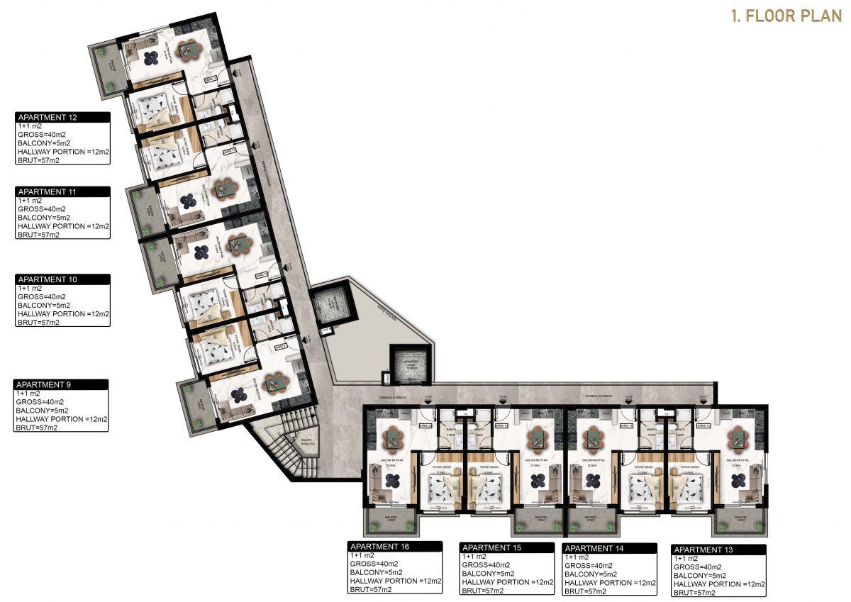 Residential complex with convenient layouts in Gazipasa - Umbrella Group - Photo 38