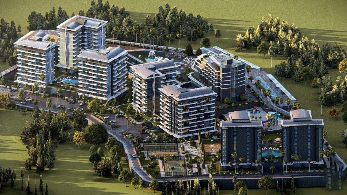 New large-scale project of a modern residential complex surrounded by a coniferous forest 900 meters from the beach Ijekum - Umbrella Group