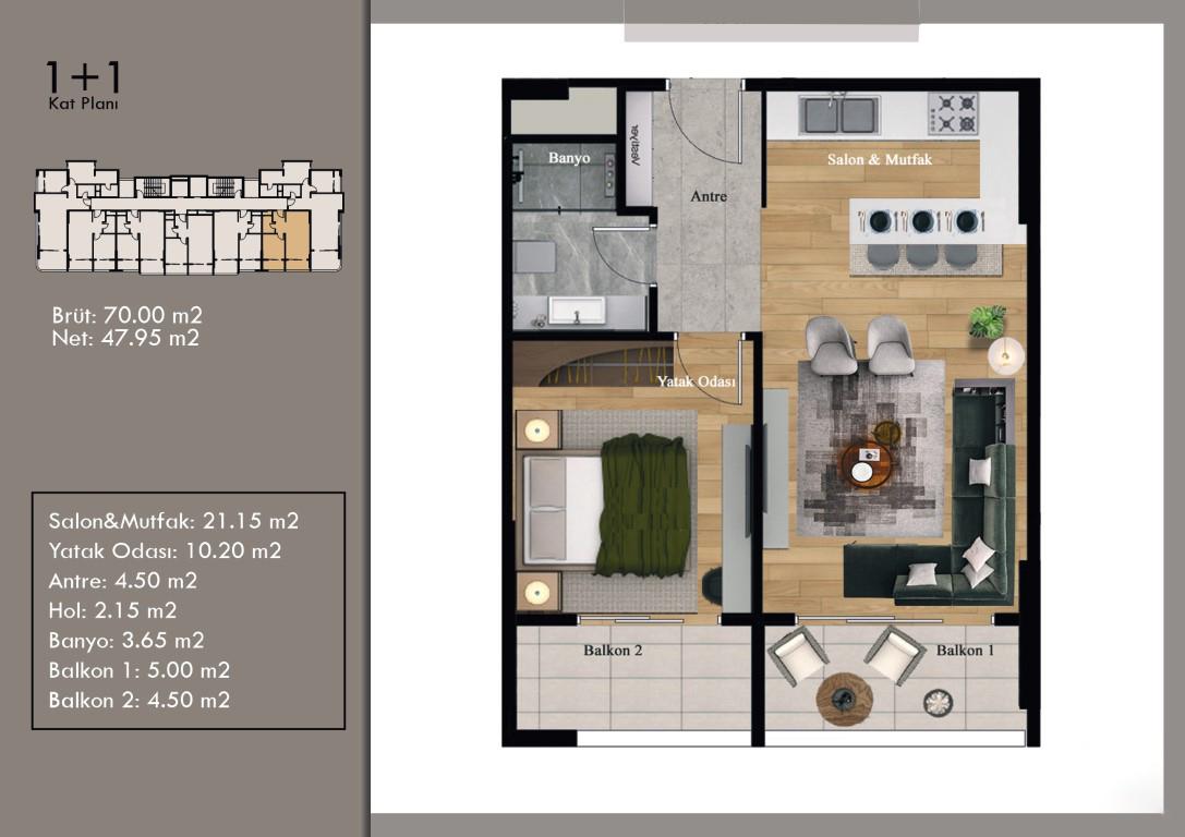 New project in the city of Mersin only 400 meters from the sea - Umbrella Group - Photo 36