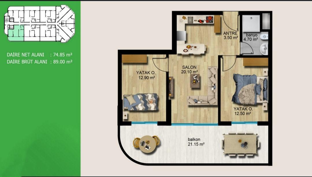 New cozy residential complex on the first coastline in the city of Mersin - Umbrella Group - Photo 15