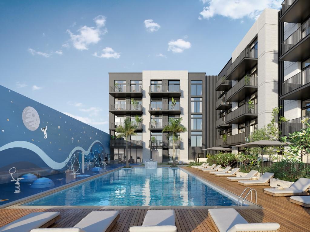 New project Belmot residence under construction located in the area of Jumeirah Village Triangle - Umbrella Group - Photo 3