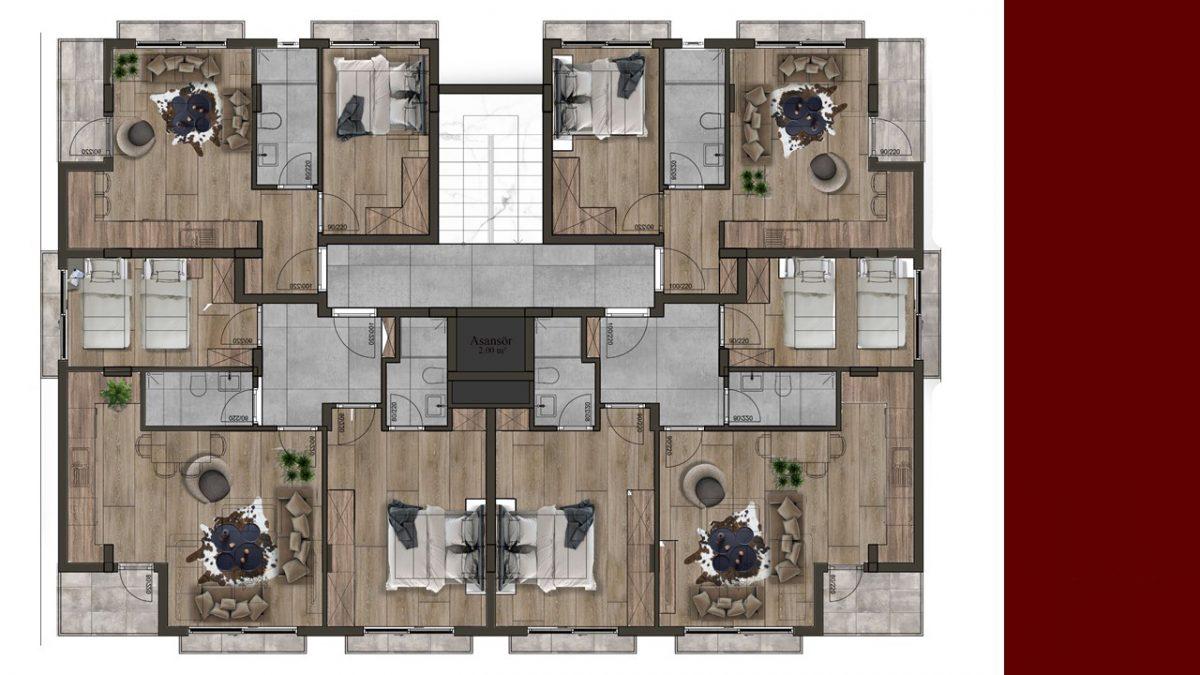 Investment project with apartments of popular planning in the center of Alanya - Umbrella Group - Photo 4
