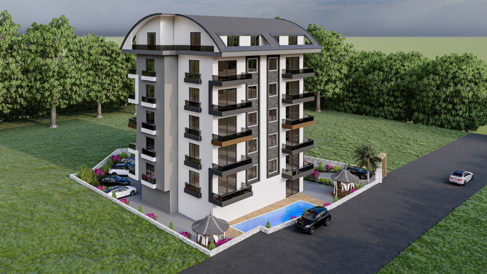 New complex under construction at a favorable price in the Avsallar region - Umbrella Group