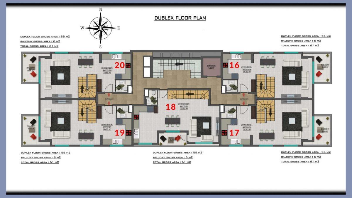 Project with 2+1 apartments in 650 meters from Cleopatra beach - Umbrella Group - Photo 22