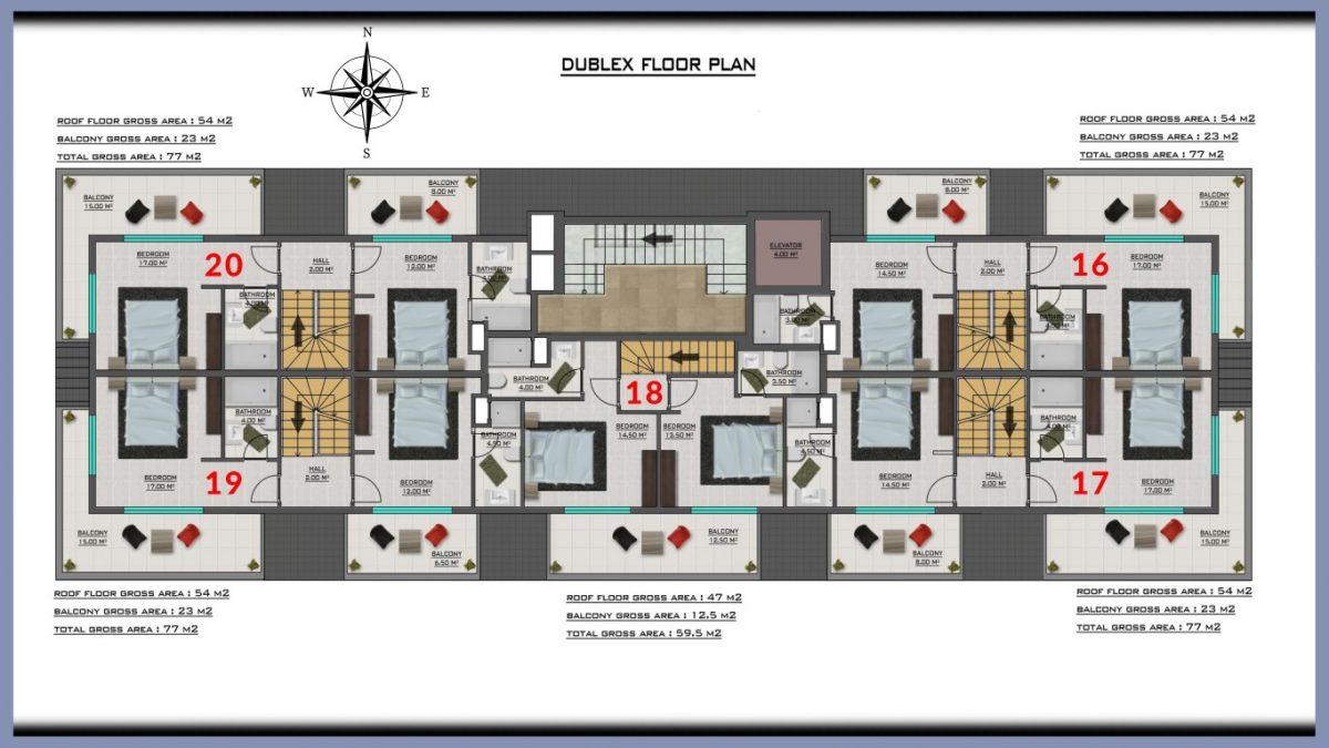 Project with 2+1 apartments in 650 meters from Cleopatra beach - Umbrella Group - Photo 23