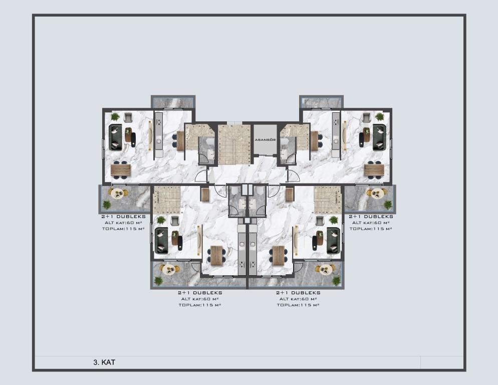 Modern project of five-storey residential complex in Pajallar district - Umbrella Group - Photo 12