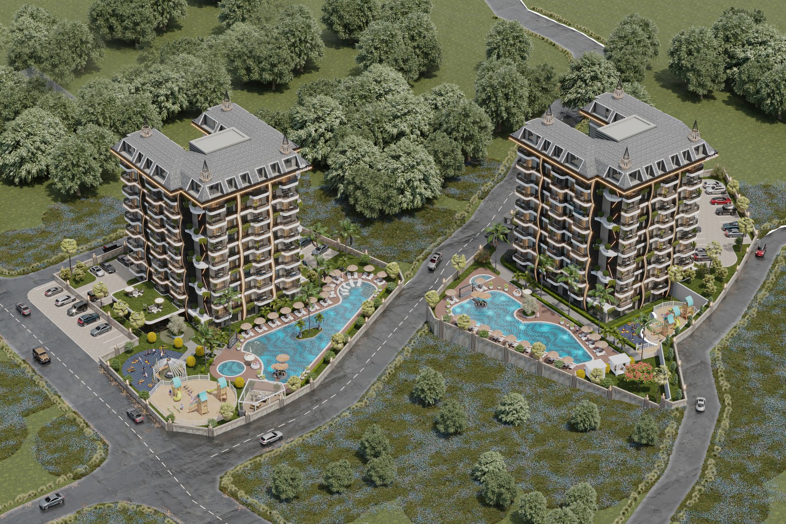 Modern investment project under construction in Avsallar district - Umbrella Group