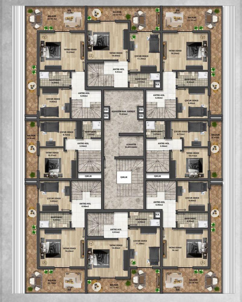 New residential complex in Oba district with spacious apartments and commercial premises - Umbrella Group - Photo 25