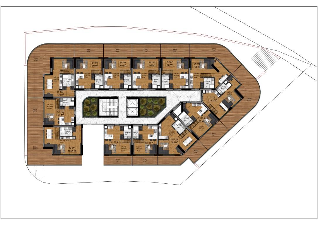 Modern style apartment complex with commercial premises in Northern Cyprus - Umbrella Group - Photo 13