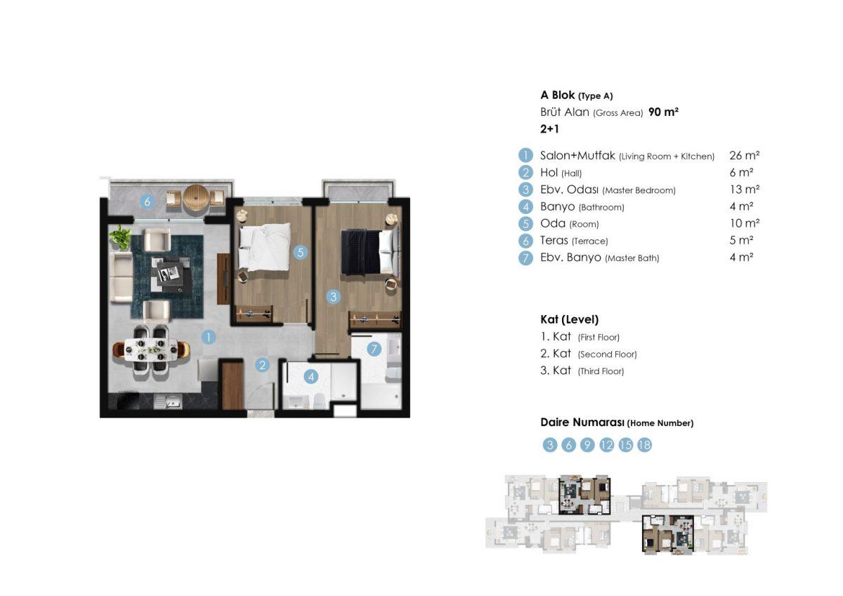 New residential complex in Northern Cyprus with spacious layout - Umbrella Group - Photo 18