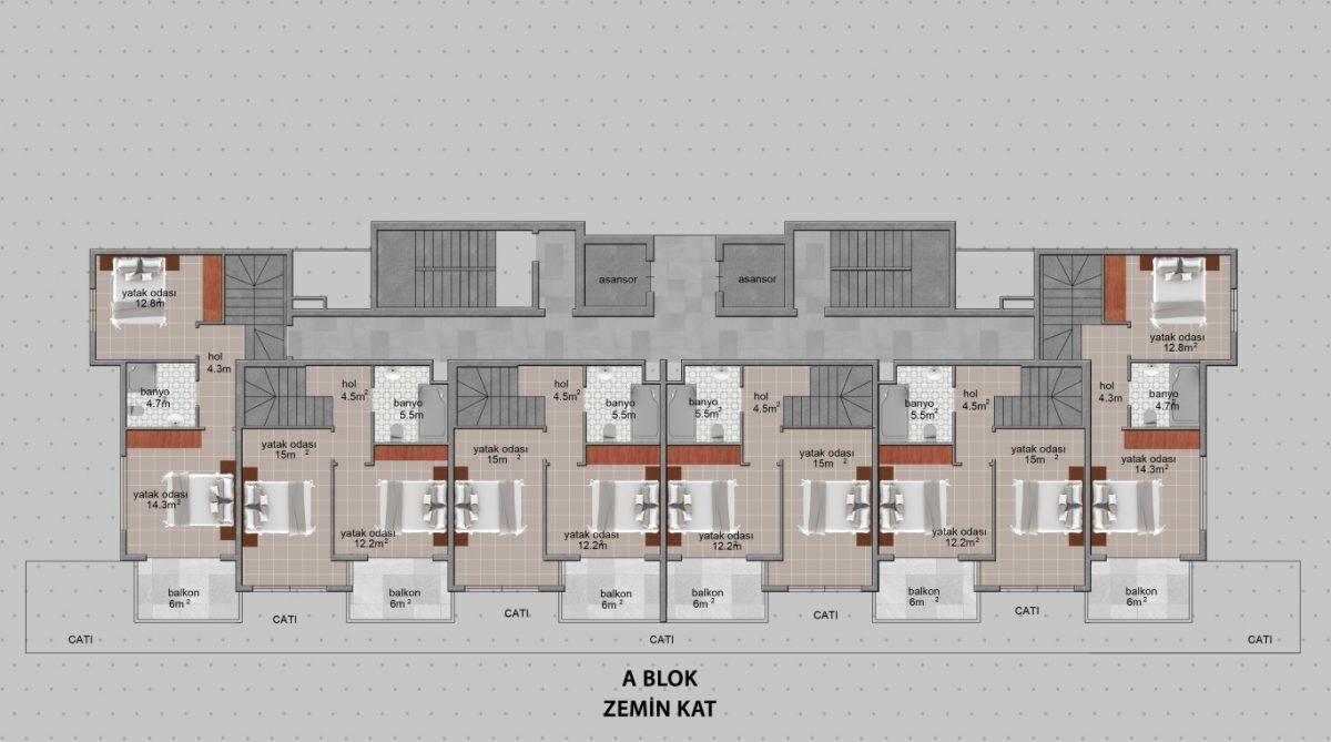 New residential complex in Turkey next to the pine forest in the area of Avsallar, Alanya (Plans 1+1, 2+1, 3+1) - Umbrella Group - Photo 15