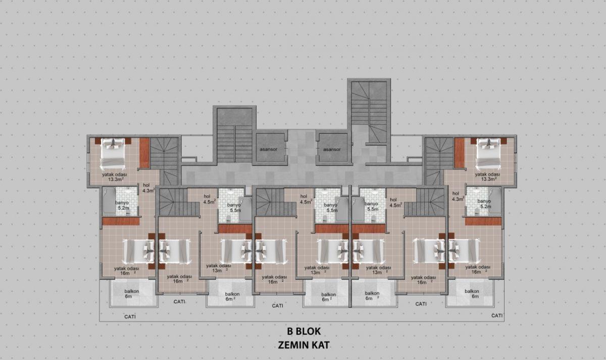 New residential complex in Turkey next to the pine forest in the area of Avsallar, Alanya (Plans 1+1, 2+1, 3+1) - Umbrella Group - Photo 20