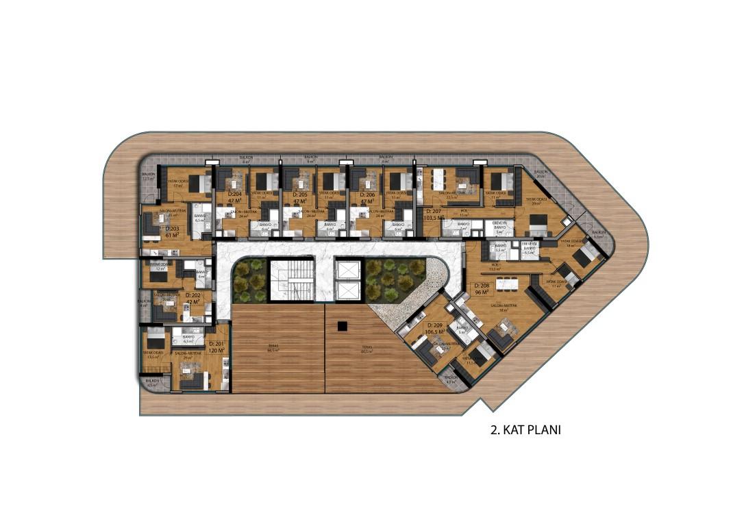 Modern style apartment complex with commercial premises in Northern Cyprus - Umbrella Group - Photo 15