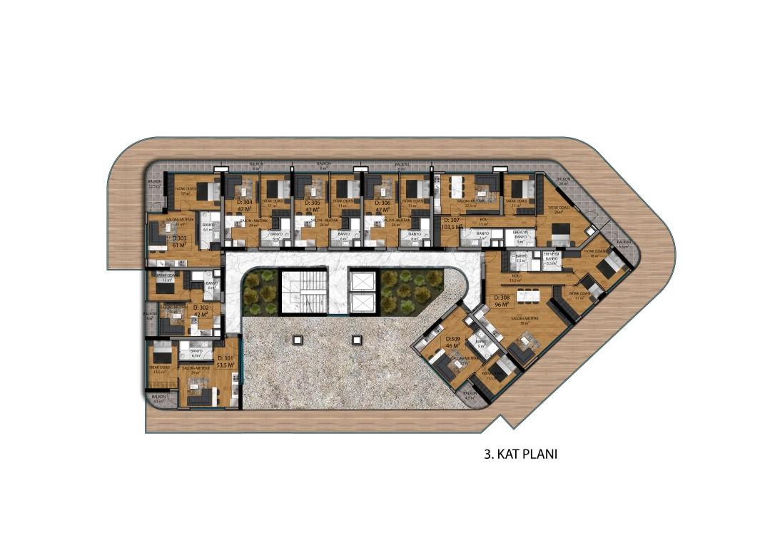 Modern style apartment complex with commercial premises in Northern Cyprus - Umbrella Group - Photo 16