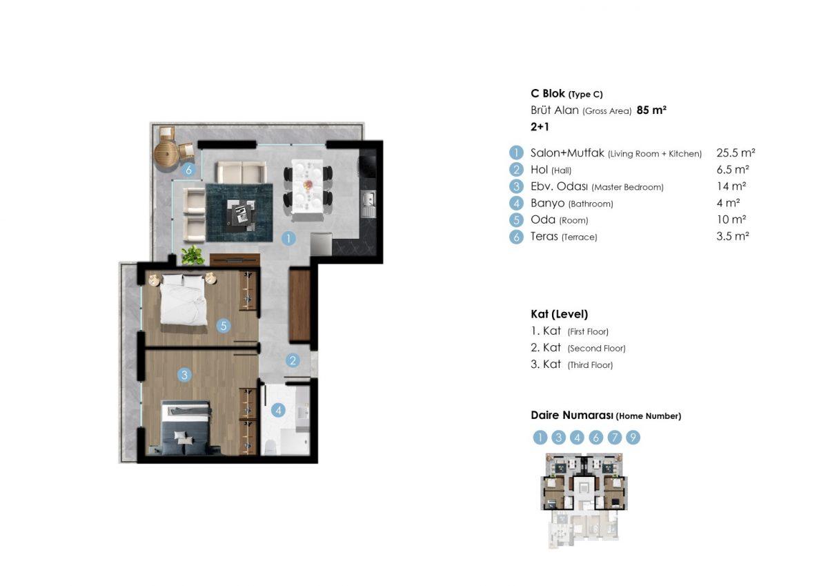 New residential complex in Northern Cyprus with spacious layout - Umbrella Group - Photo 22