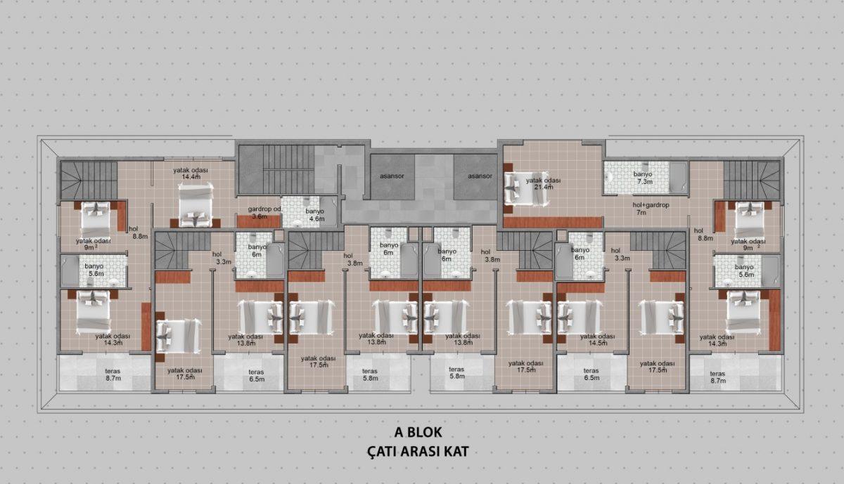 New residential complex in Turkey next to the pine forest in the area of Avsallar, Alanya (Plans 1+1, 2+1, 3+1) - Umbrella Group - Photo 18