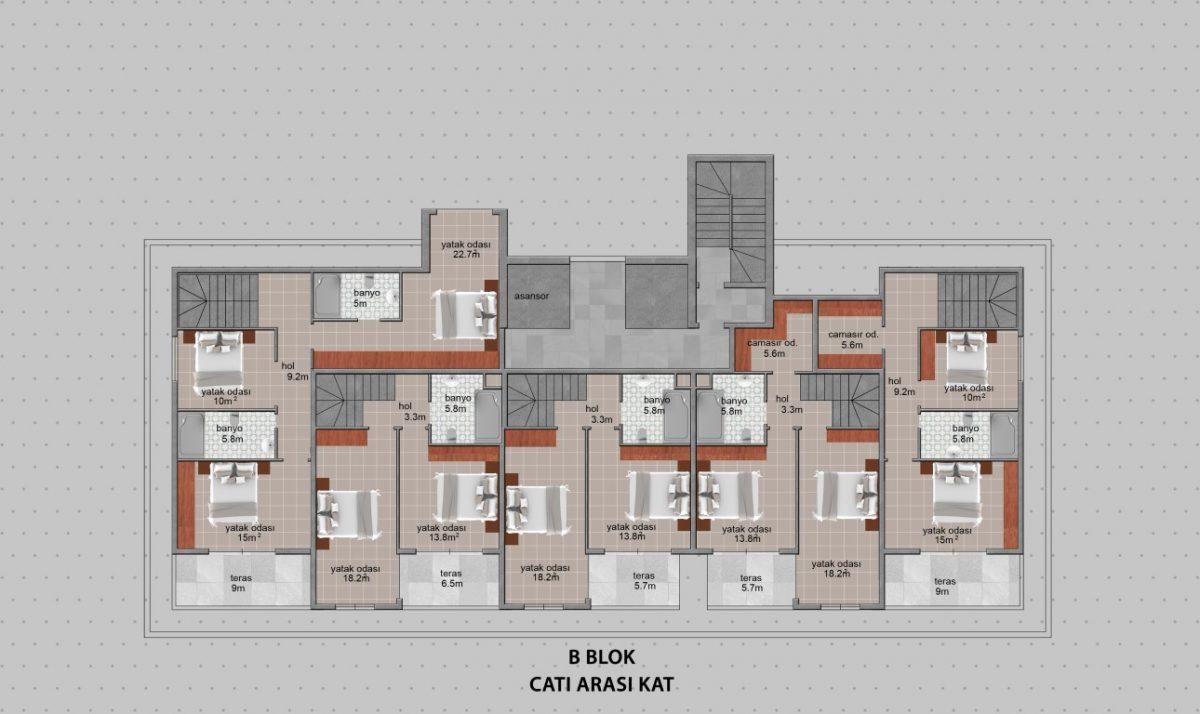 New residential complex in Turkey next to the pine forest in the area of Avsallar, Alanya (Plans 1+1, 2+1, 3+1) - Umbrella Group - Photo 23