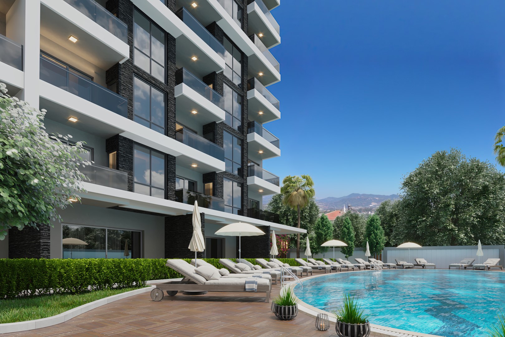 New residential complex in Turkey next to the pine forest in the area of Avsallar, Alanya (Plans 1+1, 2+1, 3+1) - Umbrella Group - Photo 9