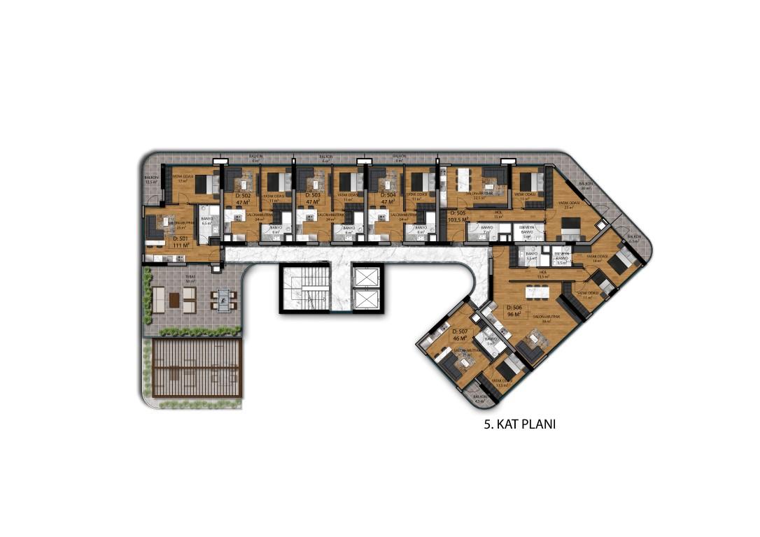 Modern style apartment complex with commercial premises in Northern Cyprus - Umbrella Group - Photo 18