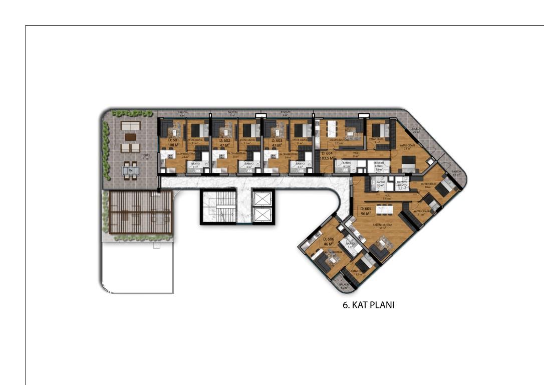 Modern style apartment complex with commercial premises in Northern Cyprus - Umbrella Group - Photo 19