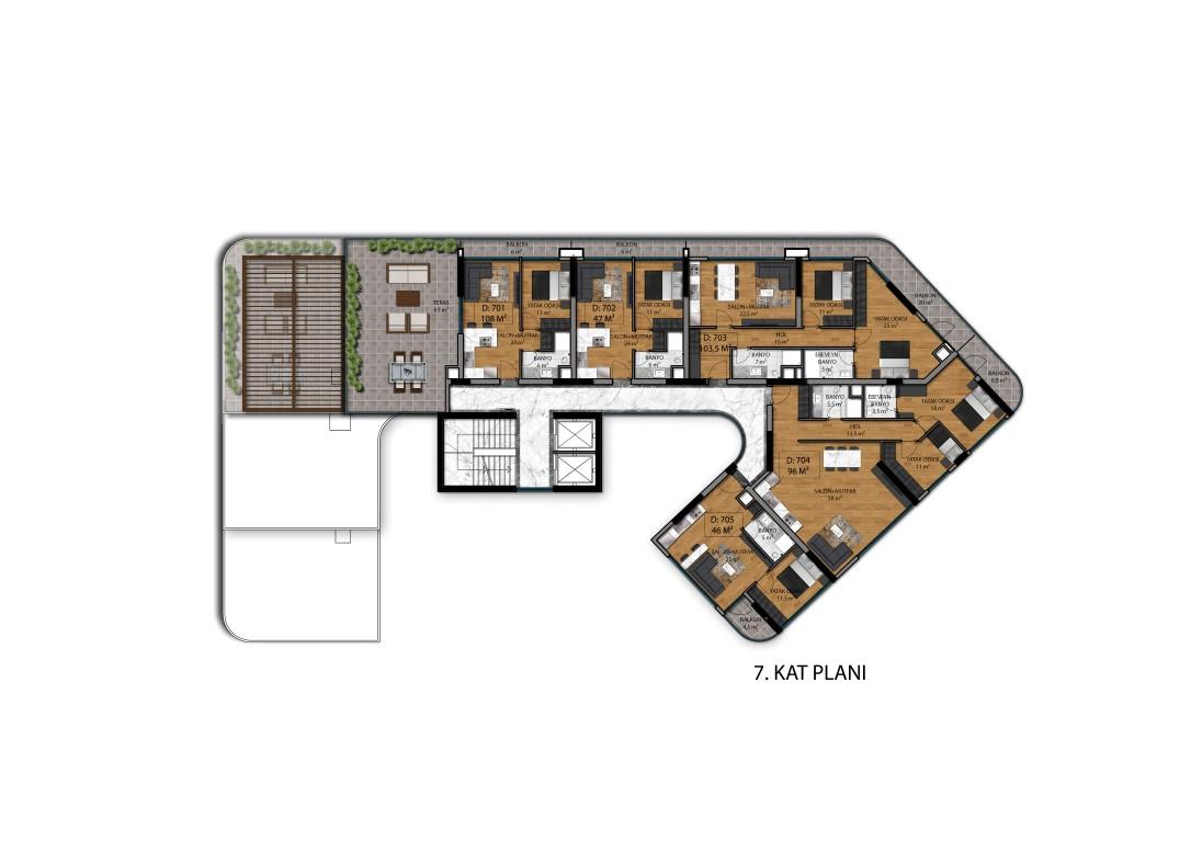 Modern style apartment complex with commercial premises in Northern Cyprus - Umbrella Group - Photo 20