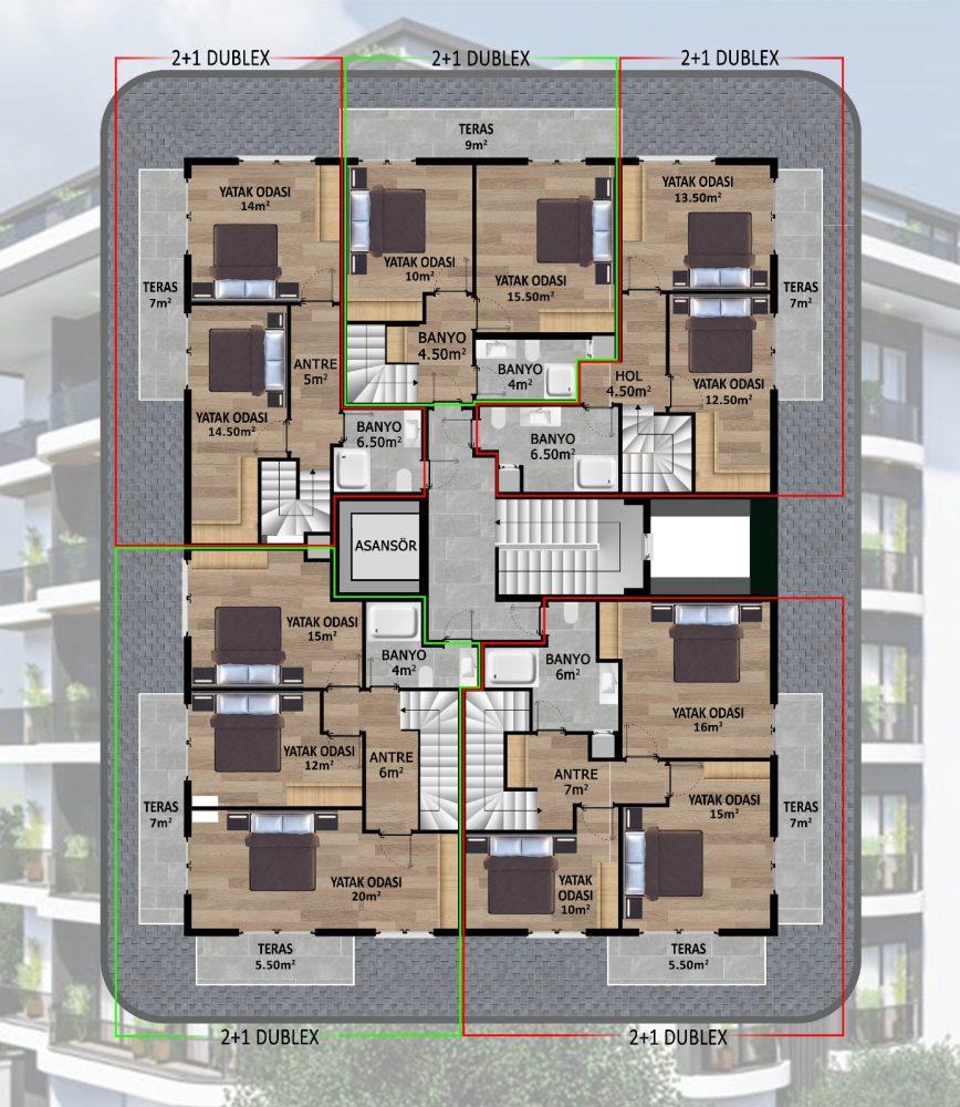New cozy residential complex in Turkey, 200 meters from the sea in the area of Kestel - Umbrella Group - Photo 29