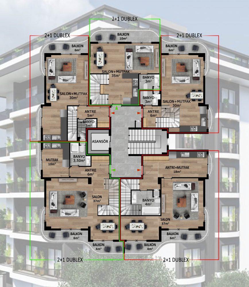 New cozy residential complex in Turkey, 200 meters from the sea in the area of Kestel - Umbrella Group - Photo 28