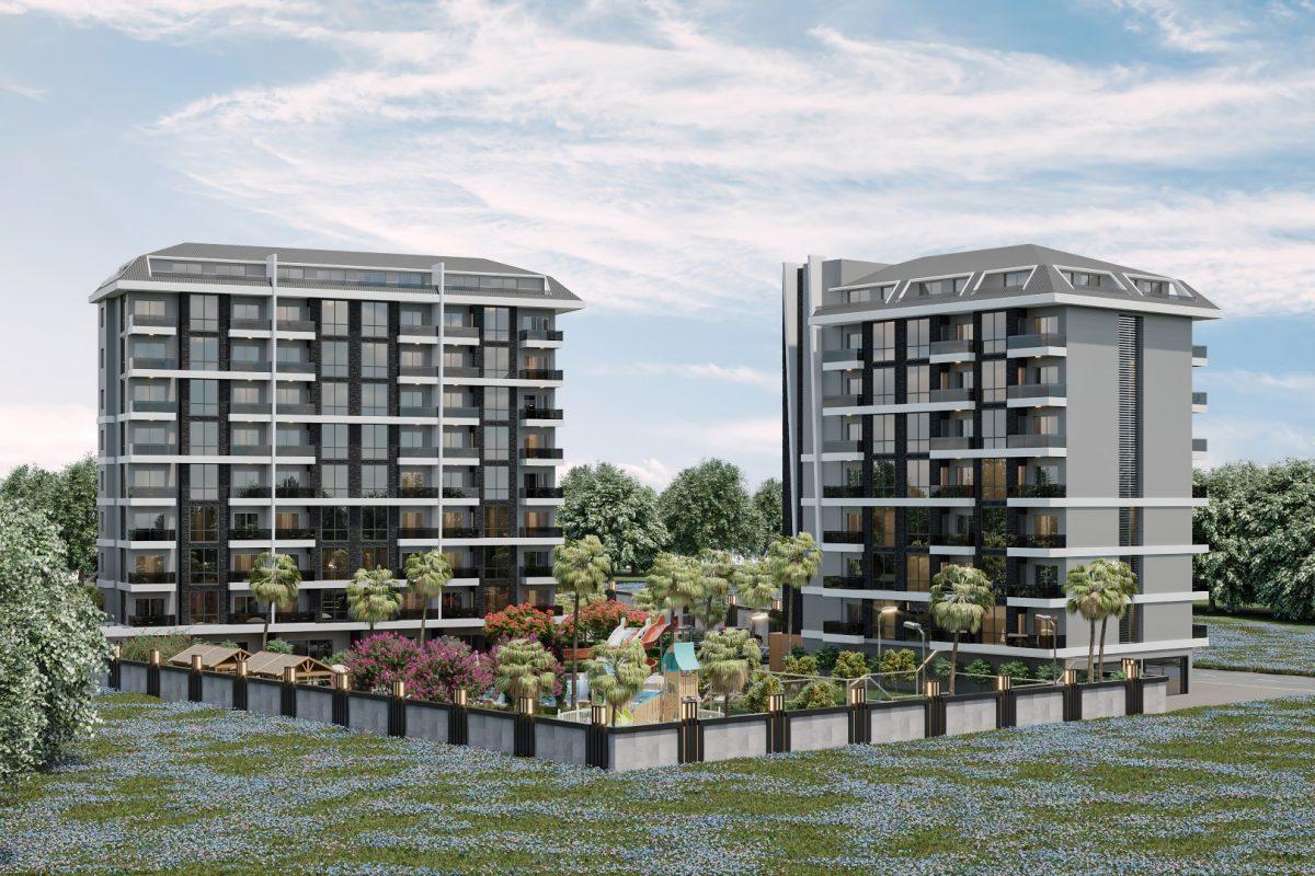 Modern project in Turkey at the construction stage, in the district of Pajallar, Alanya - Umbrella Group