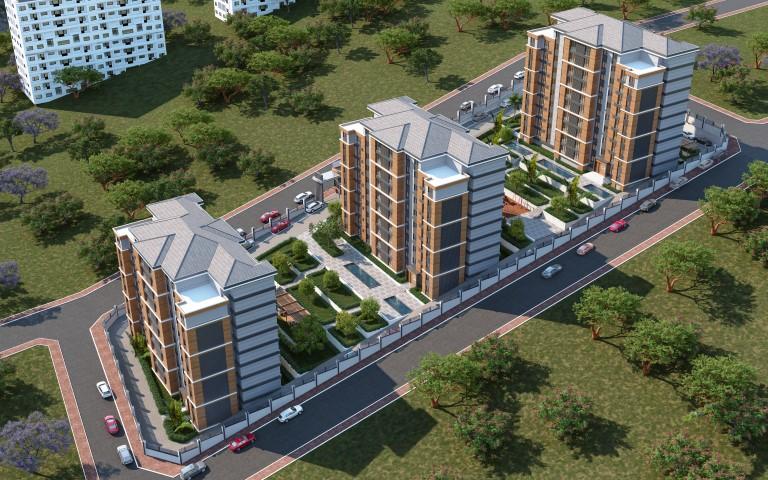 Project of a modern residential complex in Istanbul, apartments 1+1, 2+1 - Umbrella Group