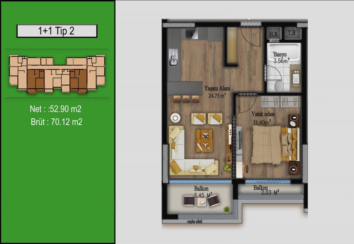 New 1+1, 2+1 residential development in Erdemley - Umbrella Group - Photo 21