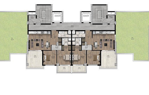New 2+1 apartment complex in Mezitli district - Umbrella Group - Photo 14