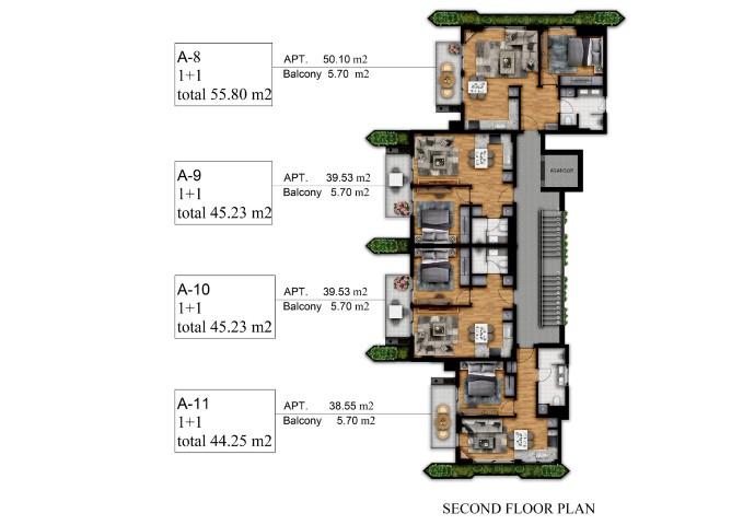 Apartments 1+1, 2+1 in Alanya, Oba district - Umbrella Group - Photo 10