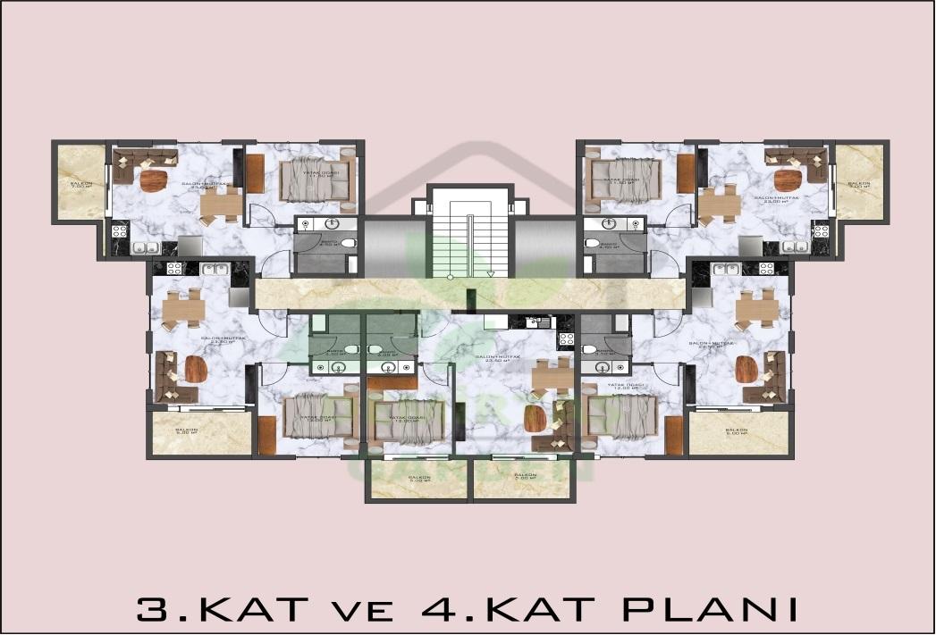 New project with apartments 1+1 in a quiet area of Demirtaş - Umbrella Group - Photo 19