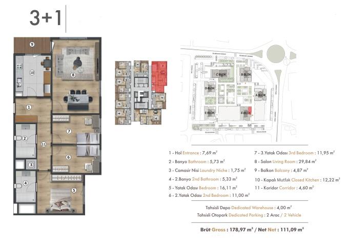High-rise house in Istanbul, with spacious apartments of 1+1, 2+1, 3+1 - Umbrella Group - Photo 26