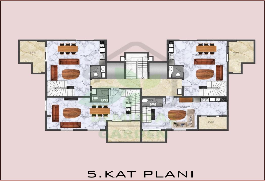 New project with apartments 1+1 in a quiet area of Demirtaş - Umbrella Group - Photo 20