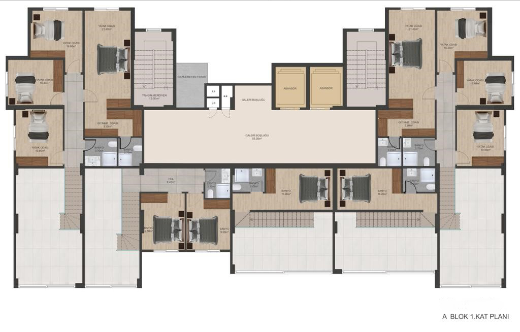 New residential complex in a quiet area of the city of Mersin, with plans 1+1, 2+1 and 3+1 - Umbrella Group - Photo 25