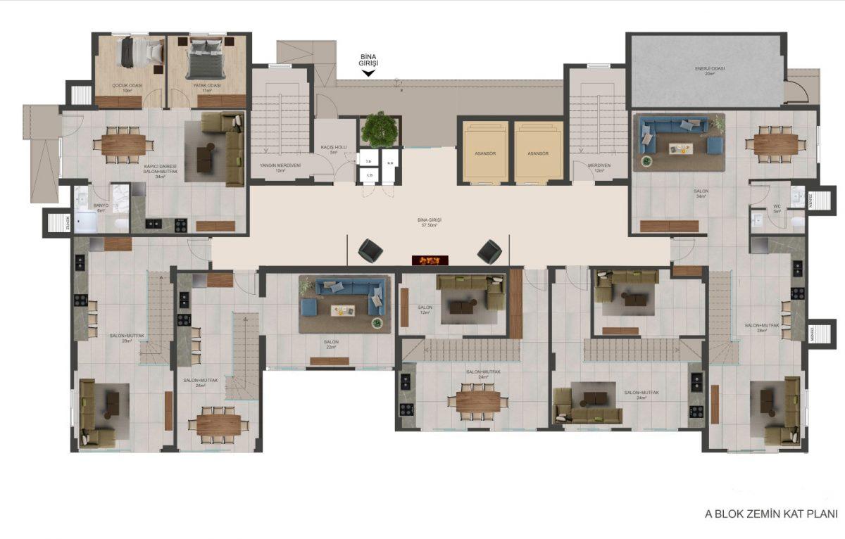 New residential complex in a quiet area of the city of Mersin, with plans 1+1, 2+1 and 3+1 - Umbrella Group - Photo 23