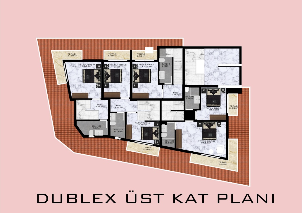 New stylish low-rise house in the area of Demirtaş (plans 1+1,2+1) - Umbrella Group - Photo 20