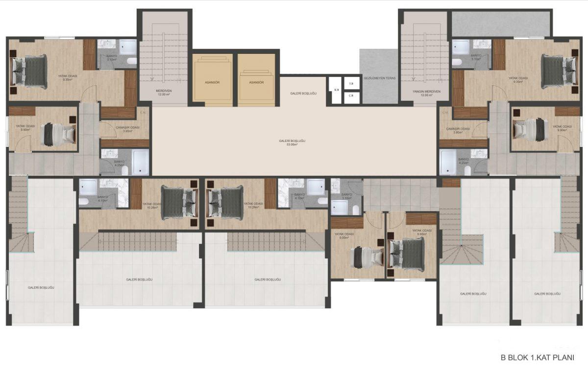 New residential complex in a quiet area of the city of Mersin, with plans 1+1, 2+1 and 3+1 - Umbrella Group - Photo 28