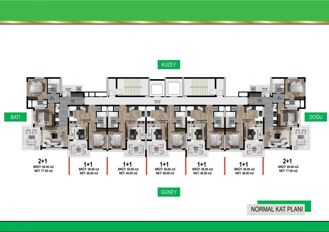 New 1+1 apartment complex in Mezitli district - Umbrella Group - Photo 9