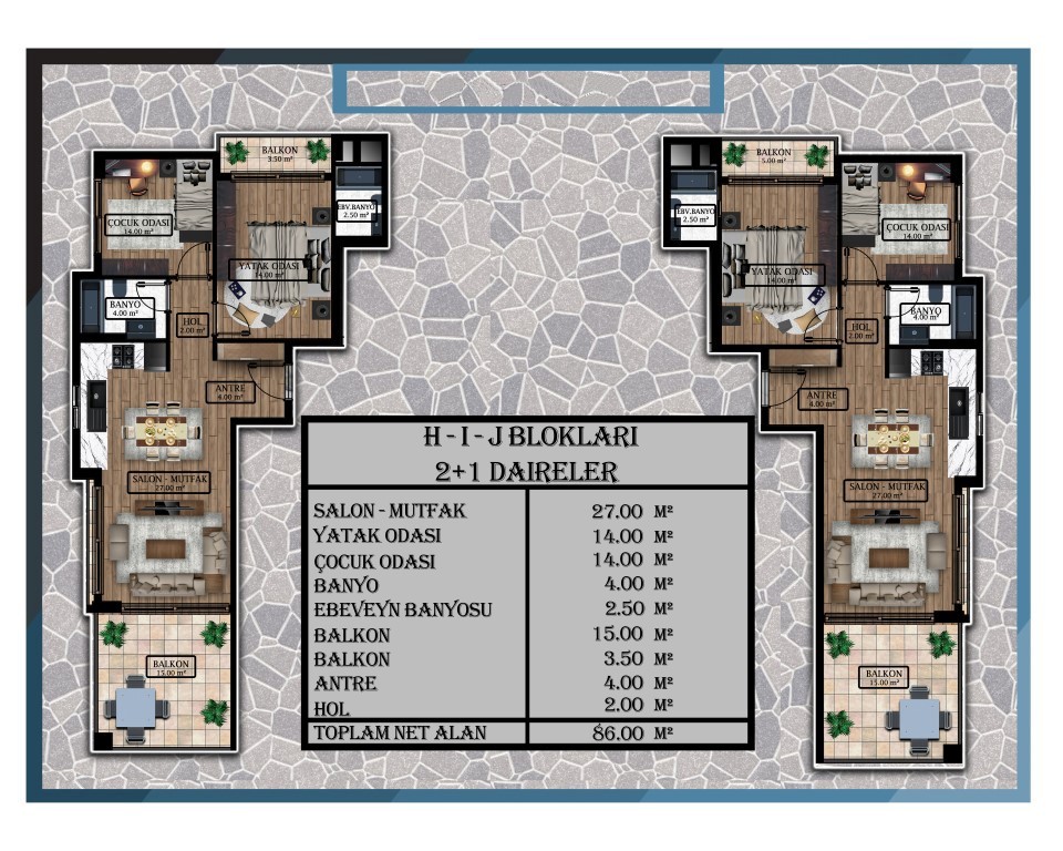 Large-scale project in modern style in Tomyuk district, Mersin - Umbrella Group - Photo 48