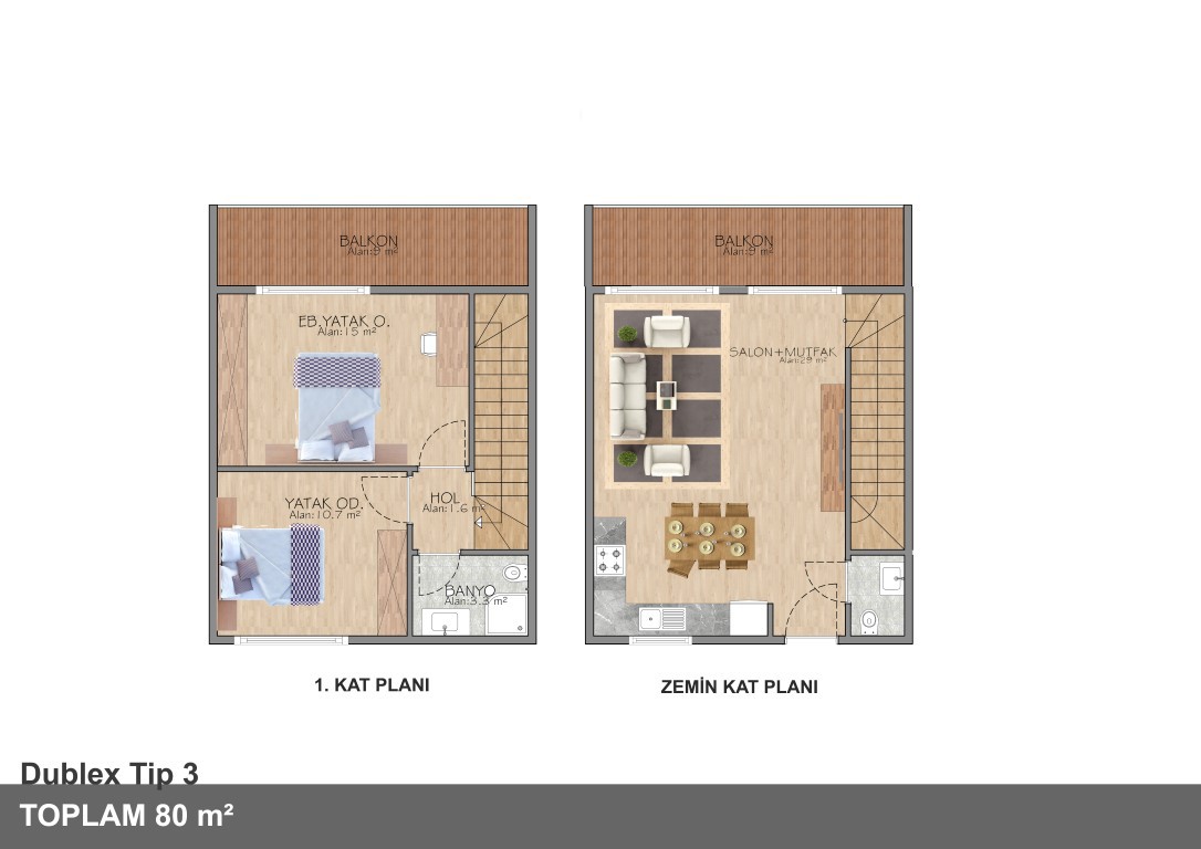 New project in Northern Cyprus, in the city of Lapta, apartments in 1+1, 2+1 - Umbrella Group - Photo 17