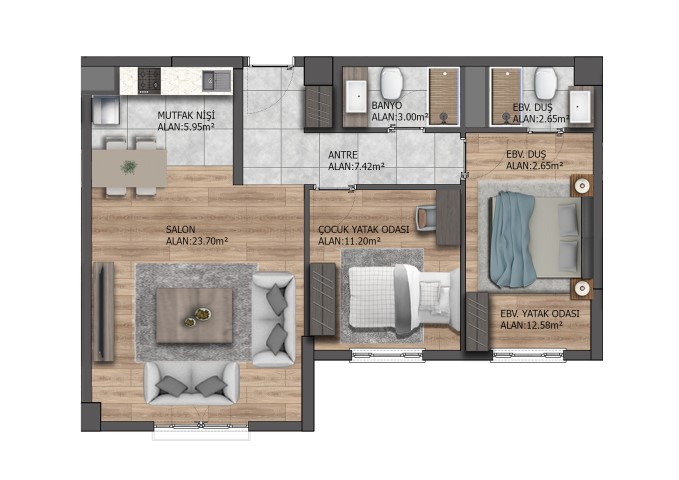 Project of a modern residential complex in Istanbul, apartments 1+1, 2+1 - Umbrella Group - Photo 22